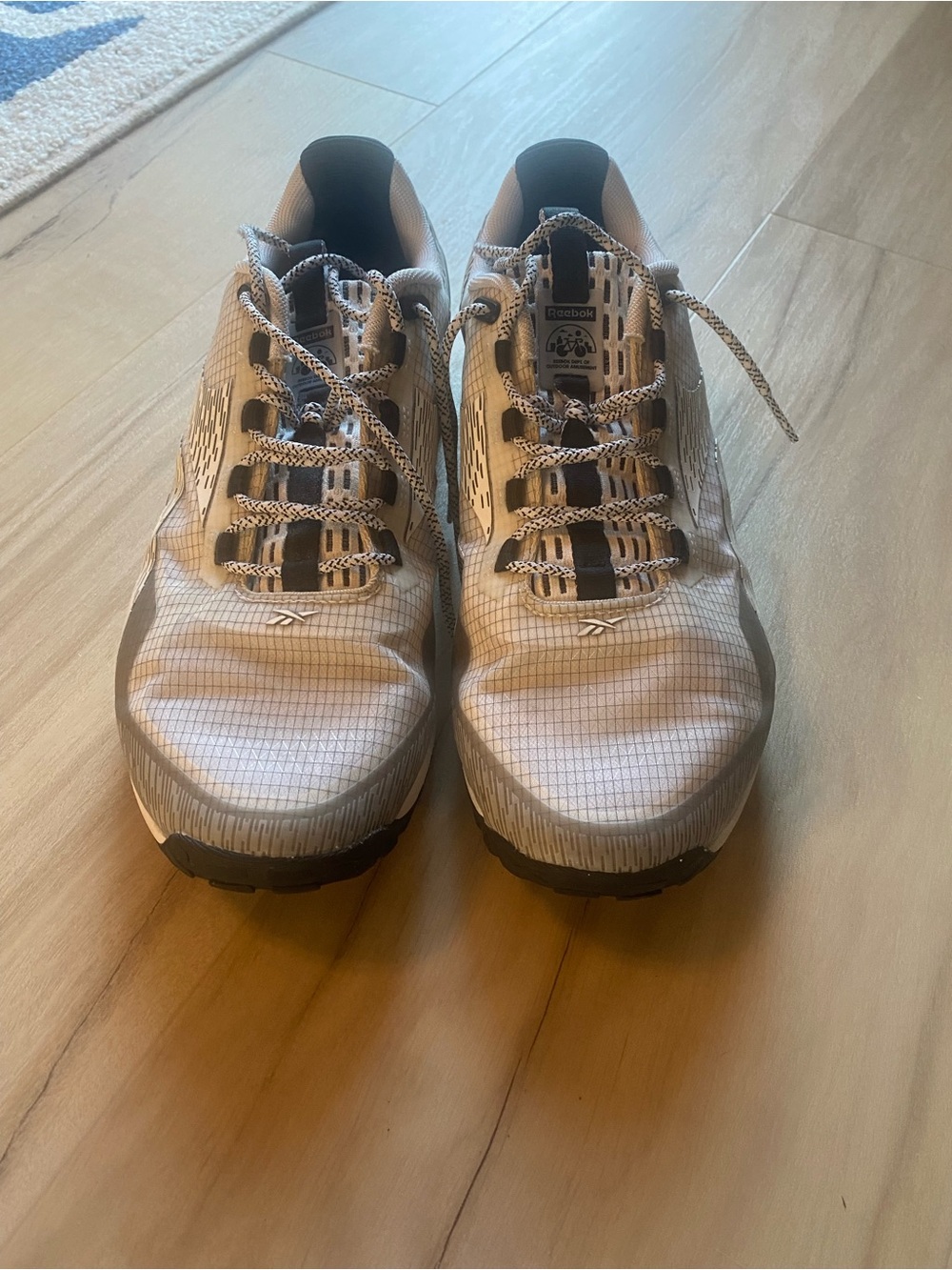 Men's Reebok Nano 1 White and Gray Athletic Trainers